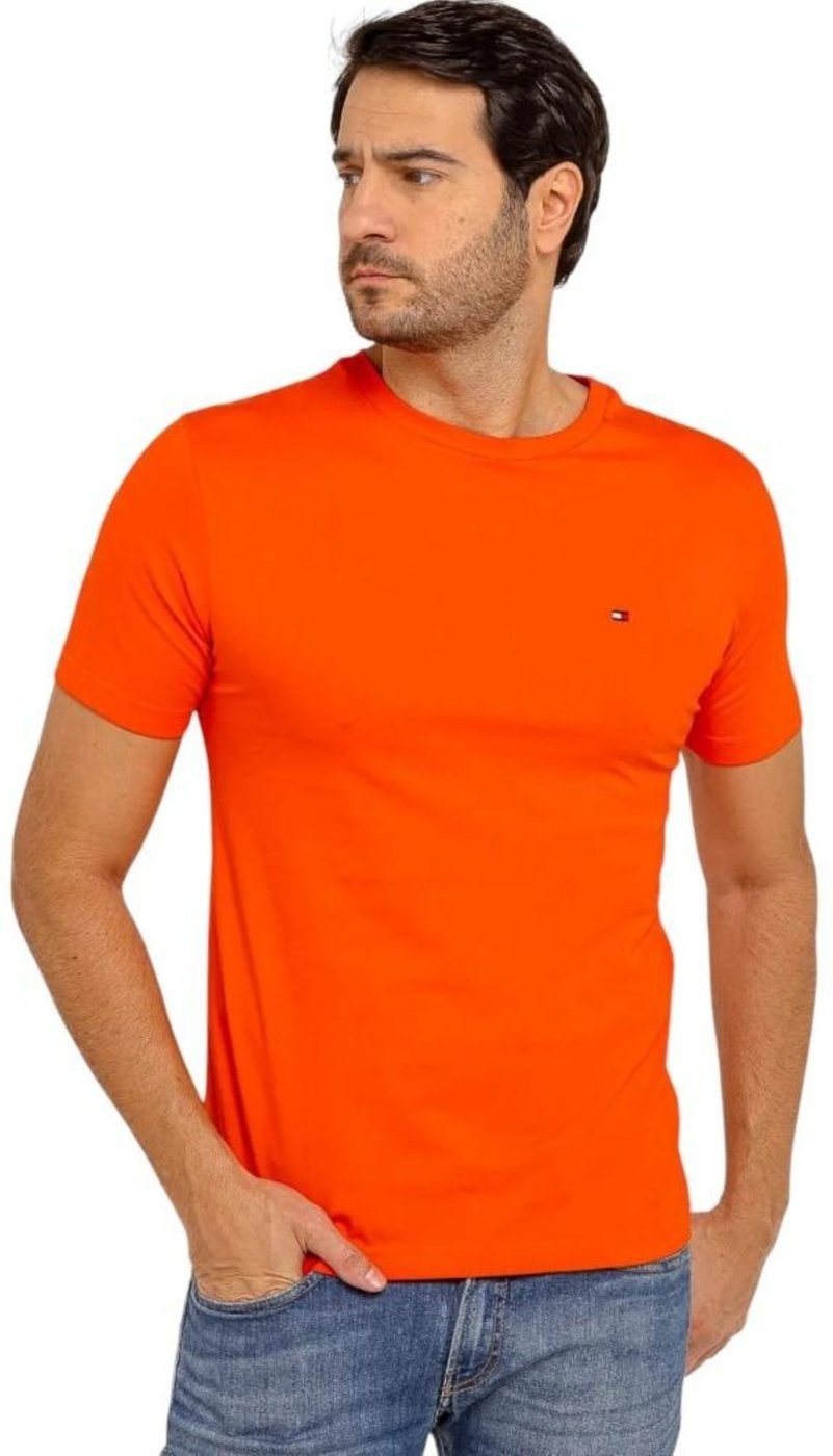 Imagem principal Camiseta Tommy Hilfiger Ess Seasonal Reg Fit Solid laranja Tommy Hilfiger laranja