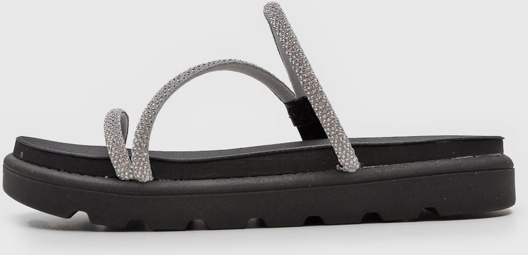 Rasteira Flatform Vizzano Tira Hotfix Preta