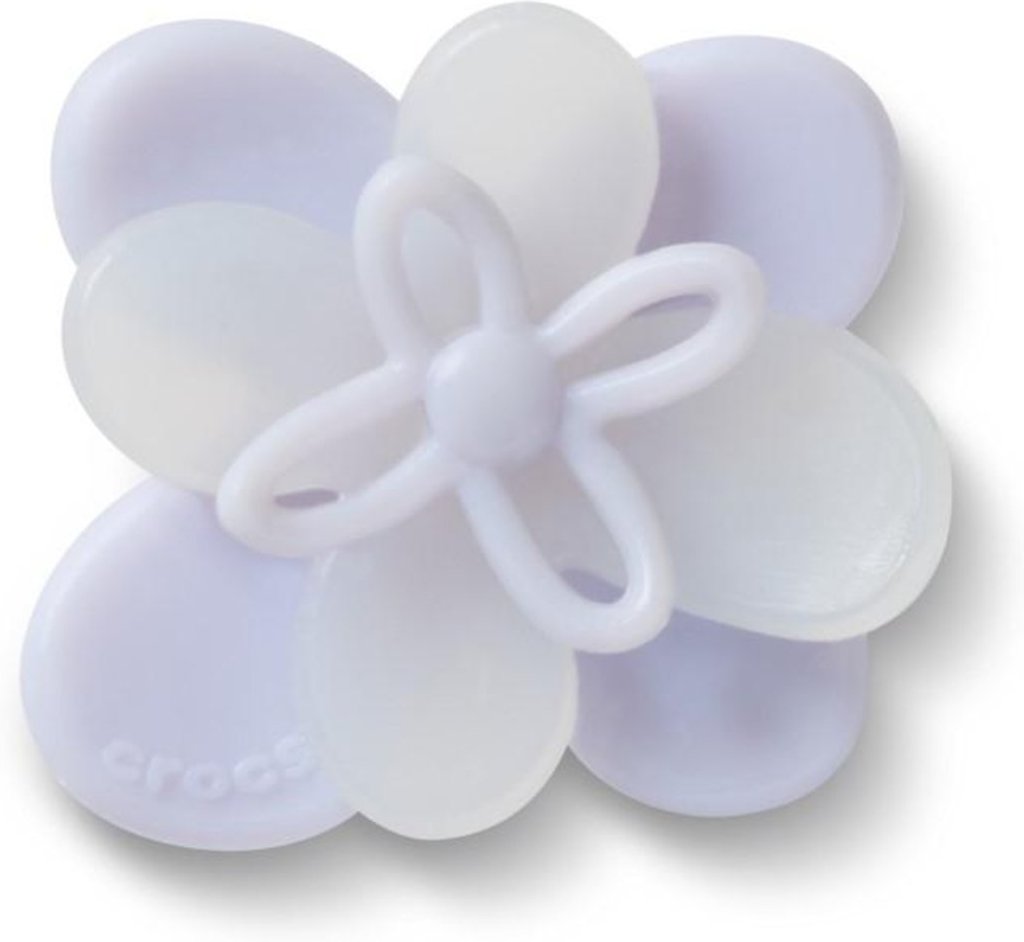 Infantil - Jibbitz™ Flor Azul Claro Florescendo Branco