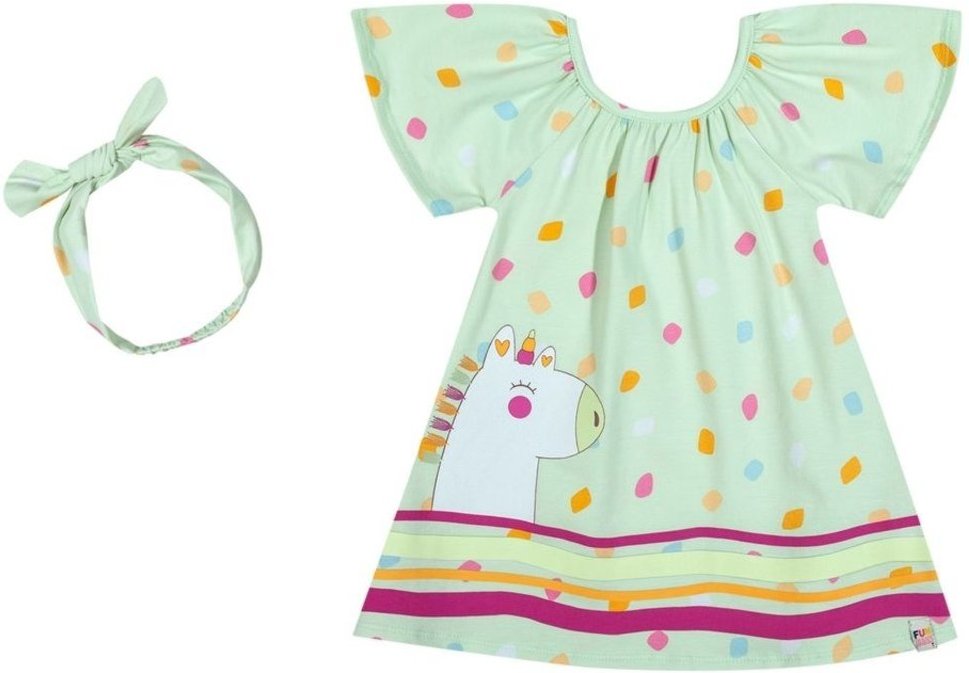 Imagem principal Infantil - Vestido Menina Com Faixa Para Cabelo Elian verde Elian verde