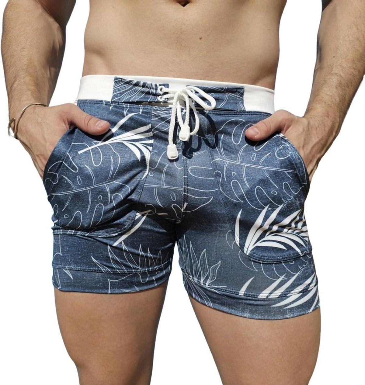 Imagem principal Sunga Bermuda Shorts Grigo Collection Hawaii Jeans azul Grigo Collection azul