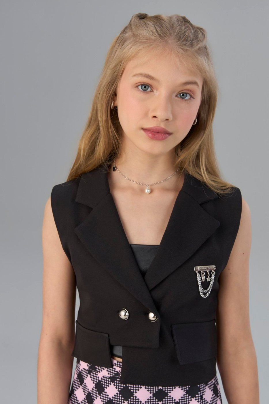 Infantil - Colete Infantojuveni Vanilla Cream Heart 18 Preto