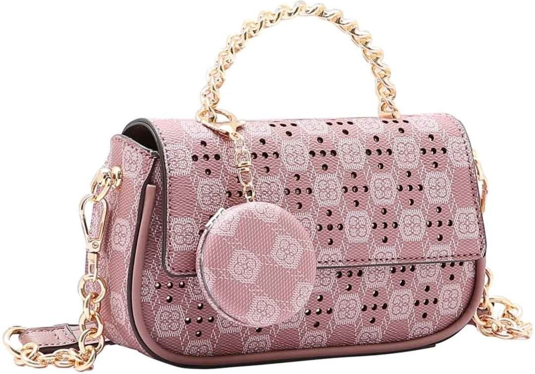 Bolsa Feminina Chenson Original New Cristal Mão Rose 3485032