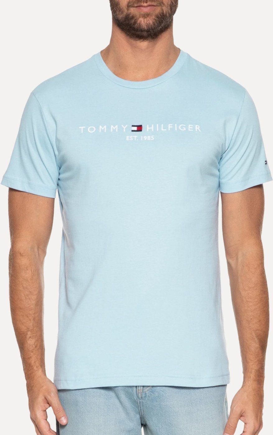 Imagem principal Camiseta Tommy Hilfiger Masculina Core Logo Tee Claro azul Tommy Hilfiger azul