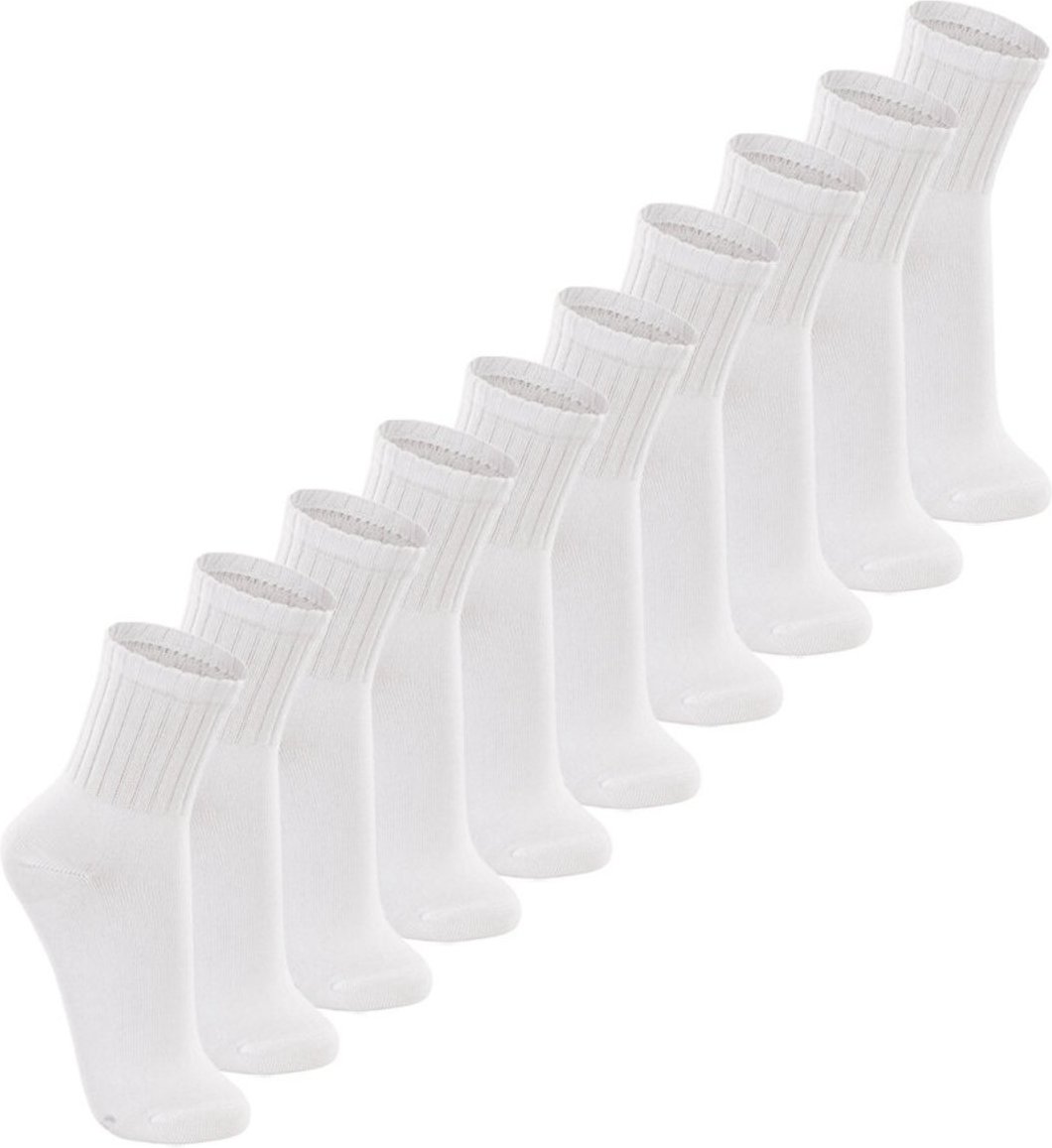 Imagem principal Kit com 10 Meias Esportiva Cano Médio Lupo branco Lupo branco