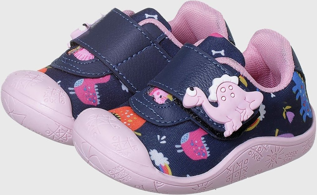 Imagem principal Infantil - Tênis Meia Menina Antiderrapante Dinossauro Marinho Rosa tep Kidstep azul marinho/pink rosa Kidstep azul marinho/pink rosa