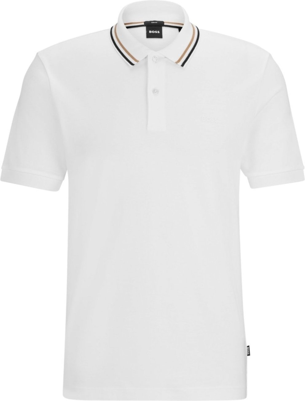 Imagem principal Polo Slim De Algodão Com Colarinho Listrado 4GG branco branco