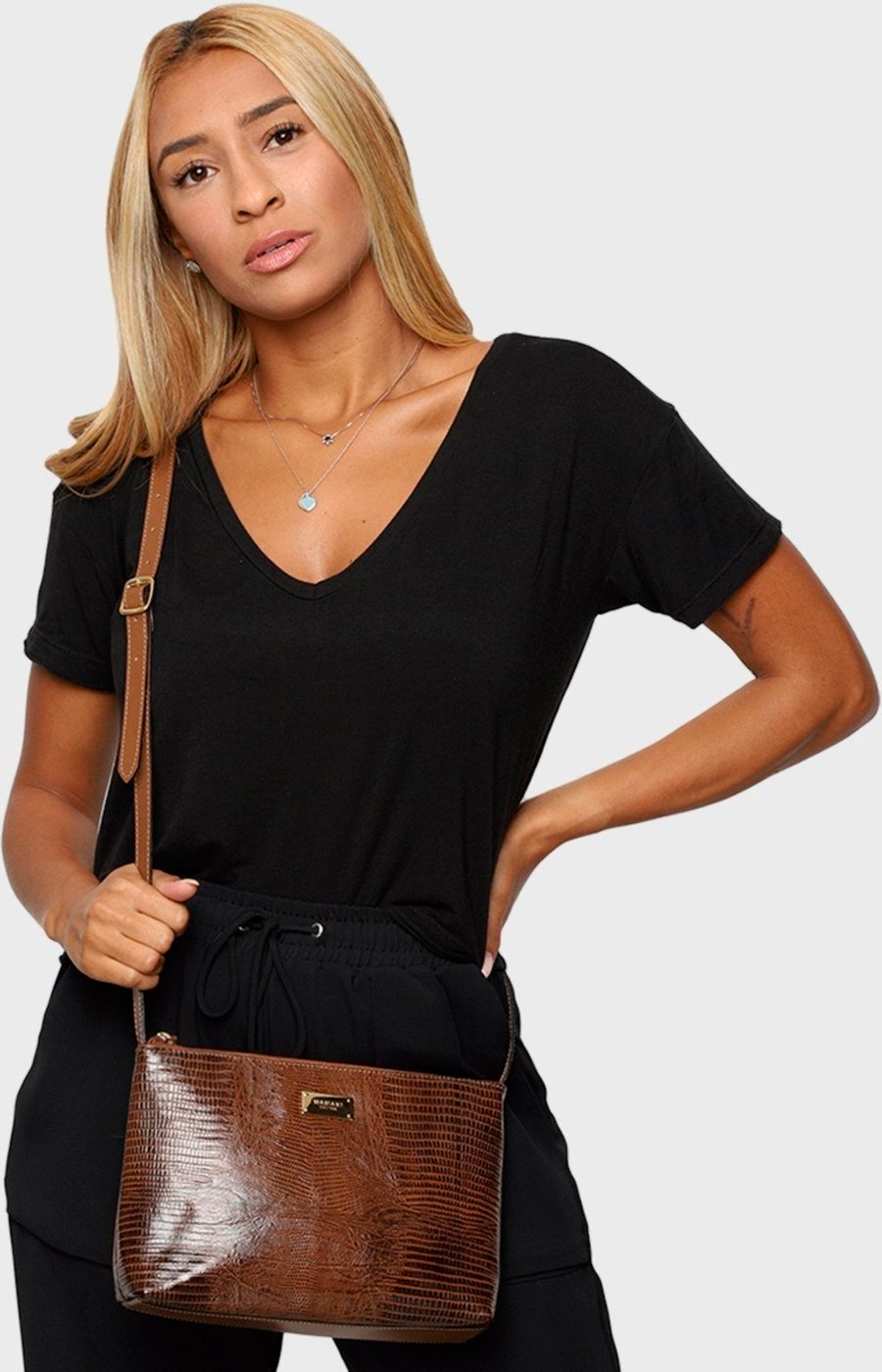 Imagem principal Bolsa Transversal Couro Mariart 2190MRT Havana caramelo Mariart caramelo