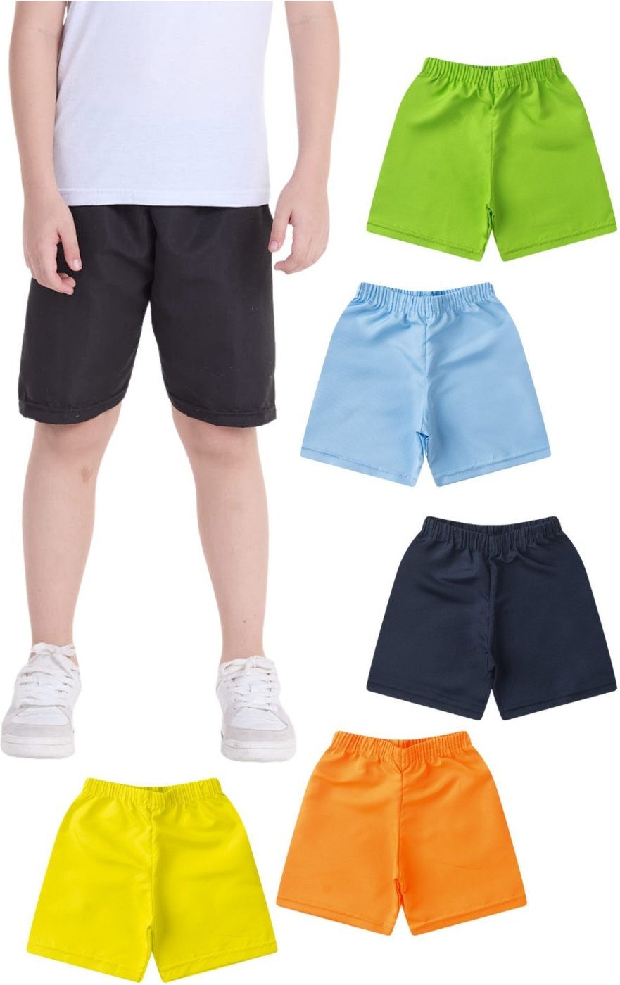 Imagem principal Infantil - Kit Sortido 5 Bermudas Lisas - Tamanho 2 ao 12 VIDA COSTEIRA multicolorido VIDA COSTEIRA multicolorido