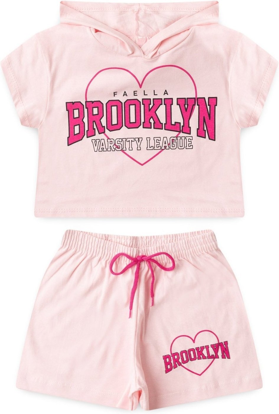Imagem principal Infantil - Conjunto Cropped Verão Feminino Brooklyn Faella Rosa - Mega Mega Kids unico rosa Mega Kids unico rosa