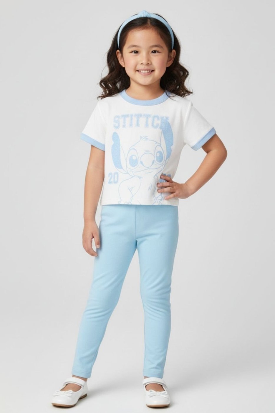 Imagem principal Infantil - Blusa Disney de Ribana Canelada Stitch off-white Disney off-white