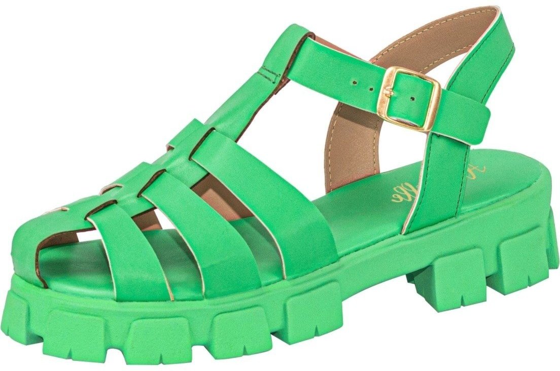 Imagem principal Sandália Feminina Fisherman Lumiss Tratorada Plataforma Blogueira Papete Gladiadora verde LUMISS verde