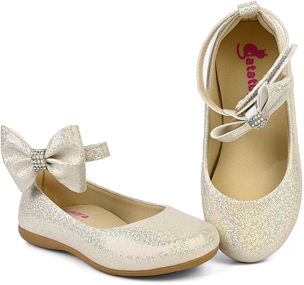 Infantil - Sapatilha Menina Prata Brilho Antiderrapante Conforto Festa