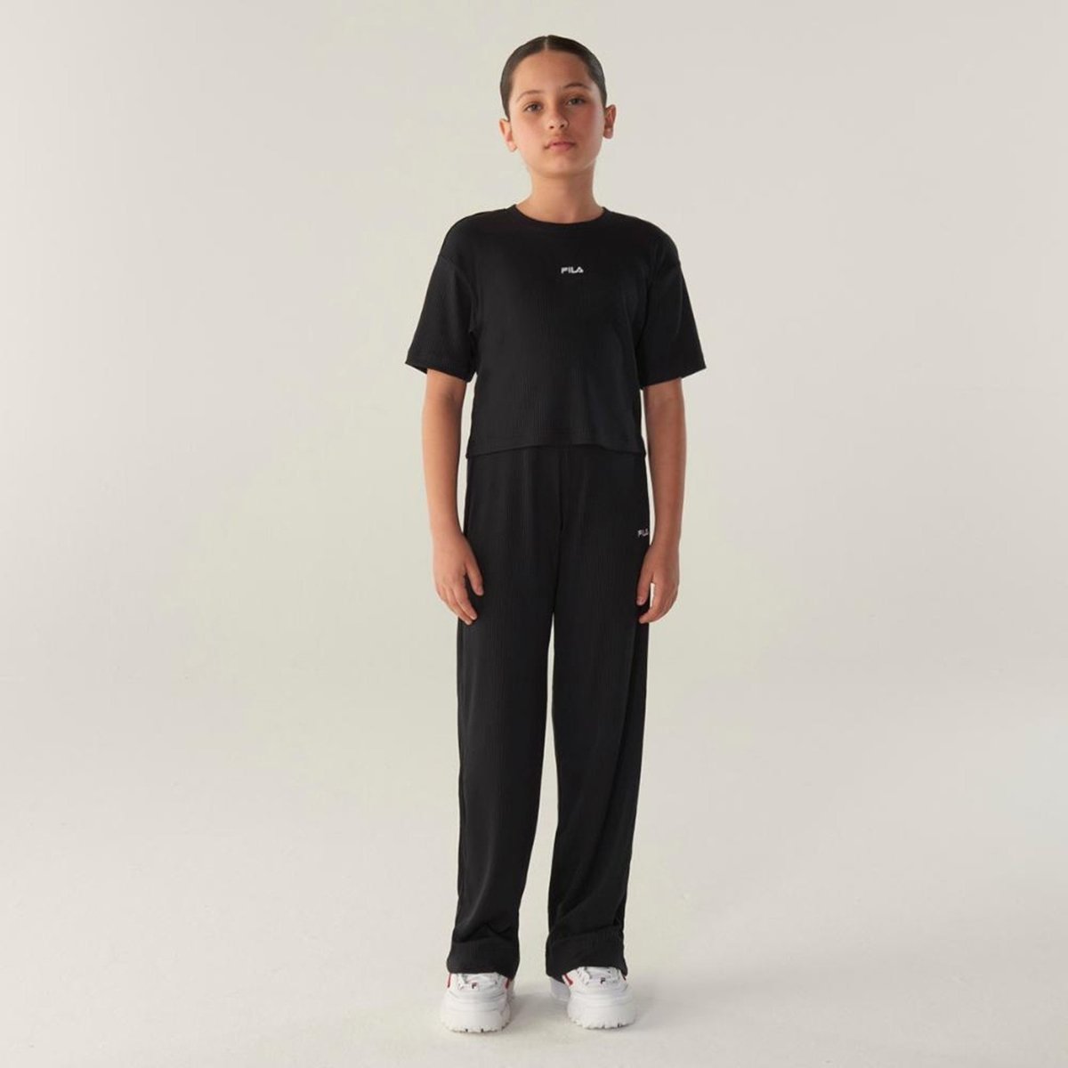 Calça Fila Wide Essentials Canelada Juvenil