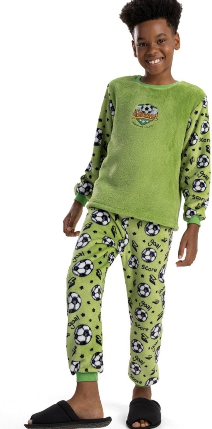 Imagem principal Pijama Menino Em Fleece Magicamente Futebol Magicamente Kids verde Magicamente Kids verde