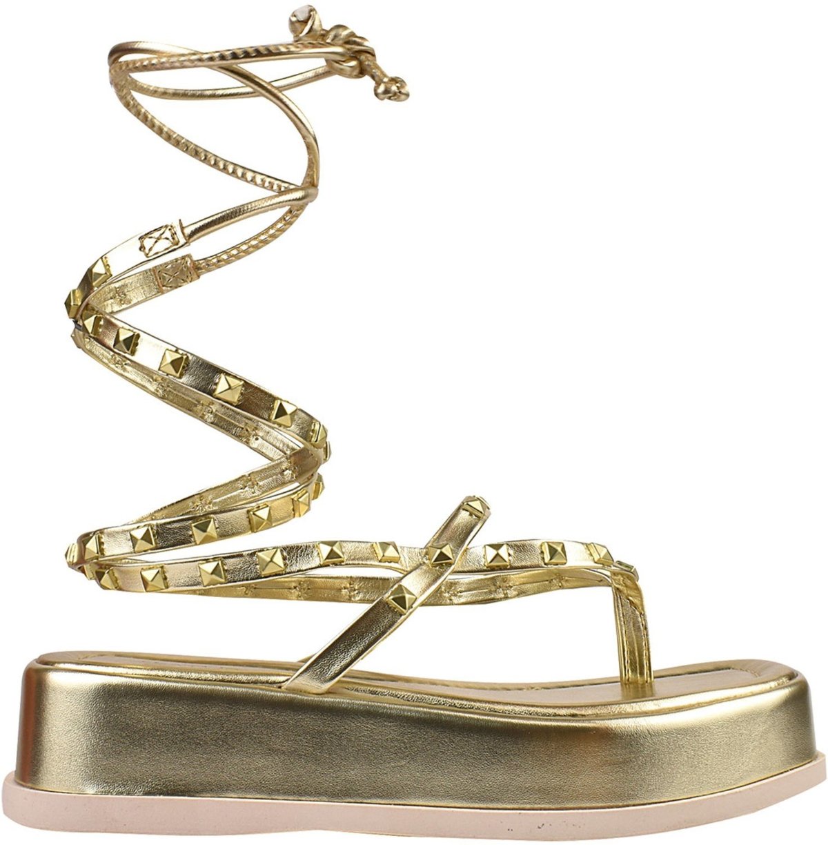 Imagem principal Papete Feminina Plataforma Tamanco de amarrar Moda Ouro ZATURE STORES dourado ZATURE STORES dourado