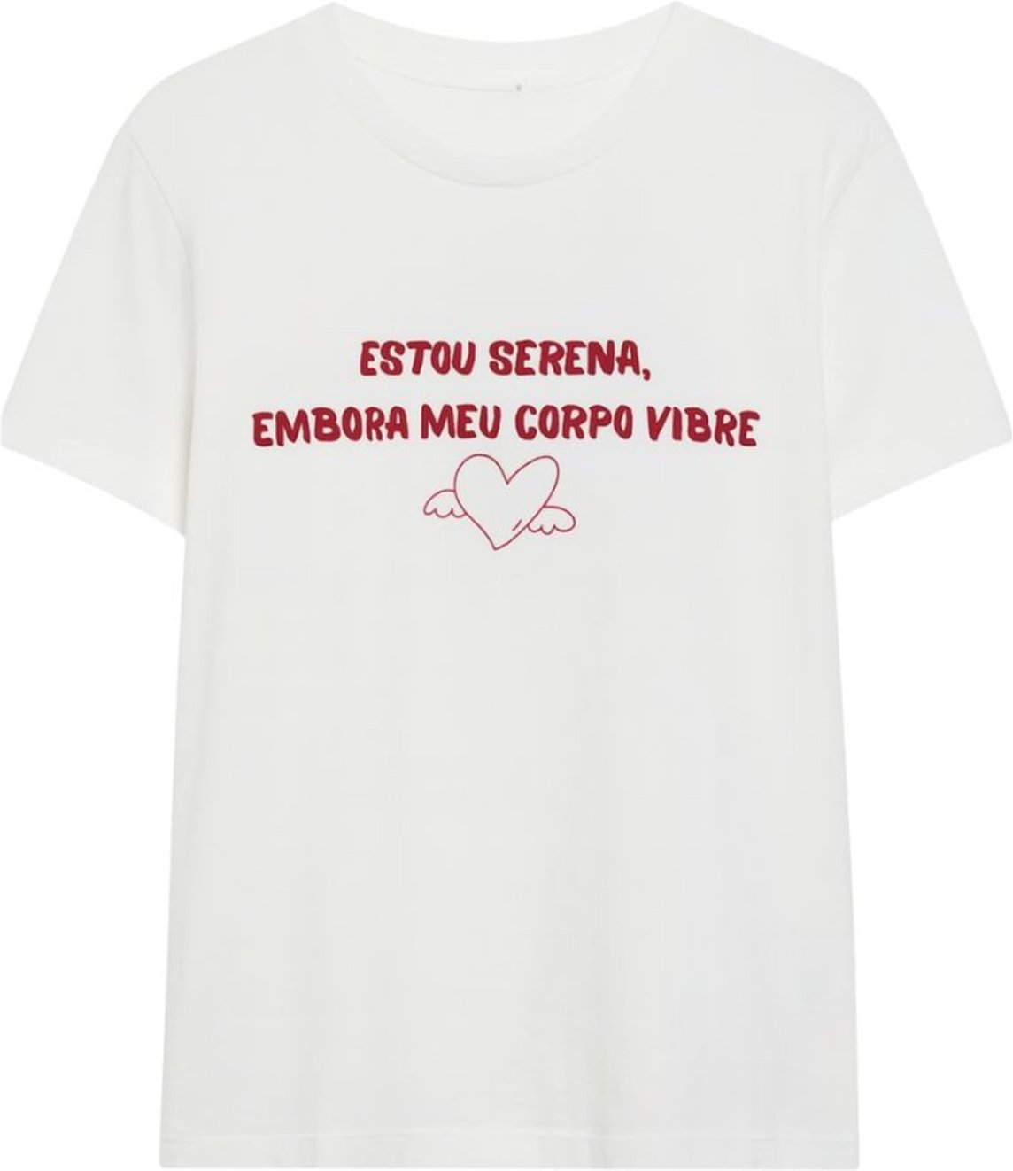 Camiseta Fogo MY.NA Estou Serena Branca