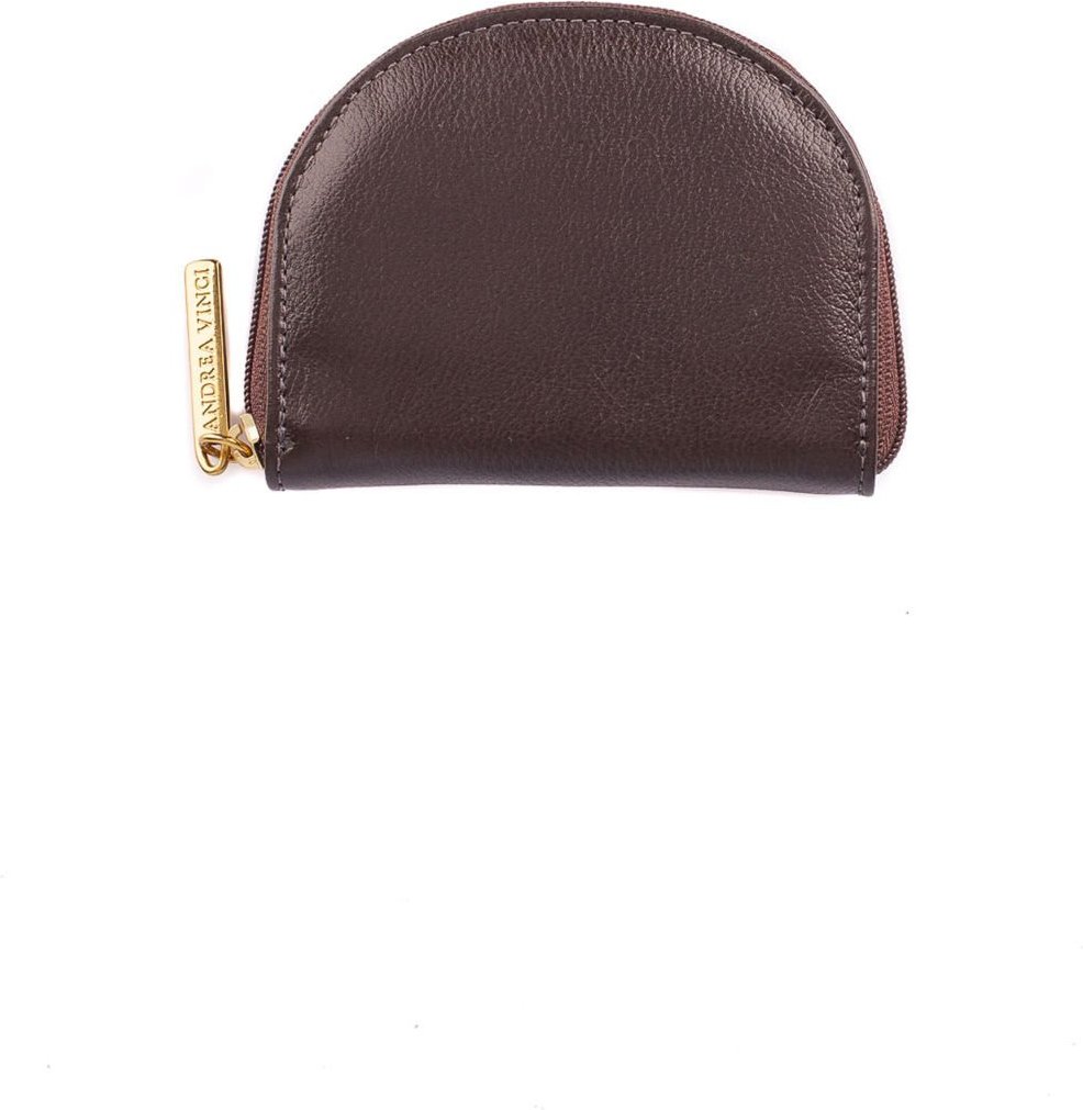 Imagem principal Mini carteira feminina de couro liso Ayla 9x11cm - Café Andrea Vinci bege Andrea Vinci bege