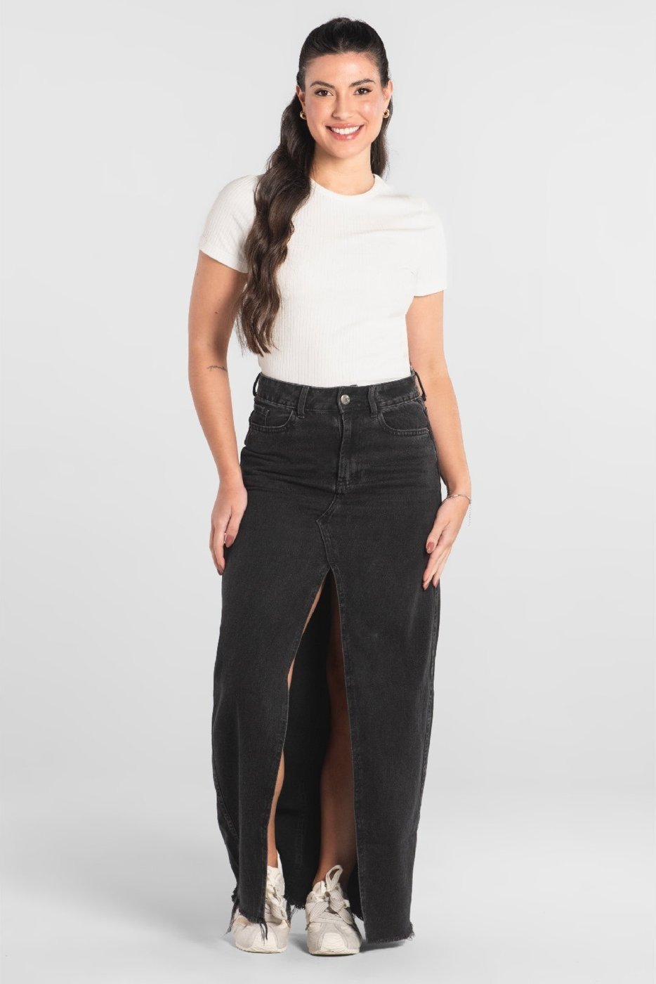 Imagem principal Blusa em Ribana Canelada Just Basic branco JUST BASIC branco