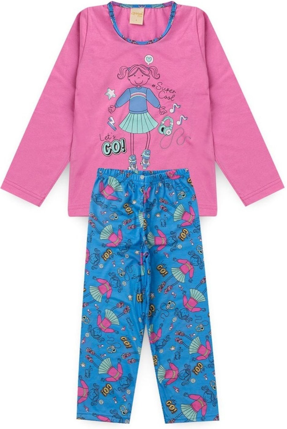 Imagem principal Pijama Molekada Menina Longo Patinadora rosa Molekada rosa