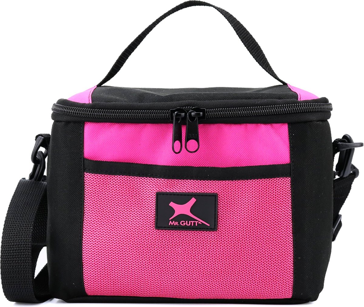 Imagem principal Bolsa Marmita Térmica Mr. Gutt Fitness Academia Preta preto/rosa Mr. Gutt preto/rosa
