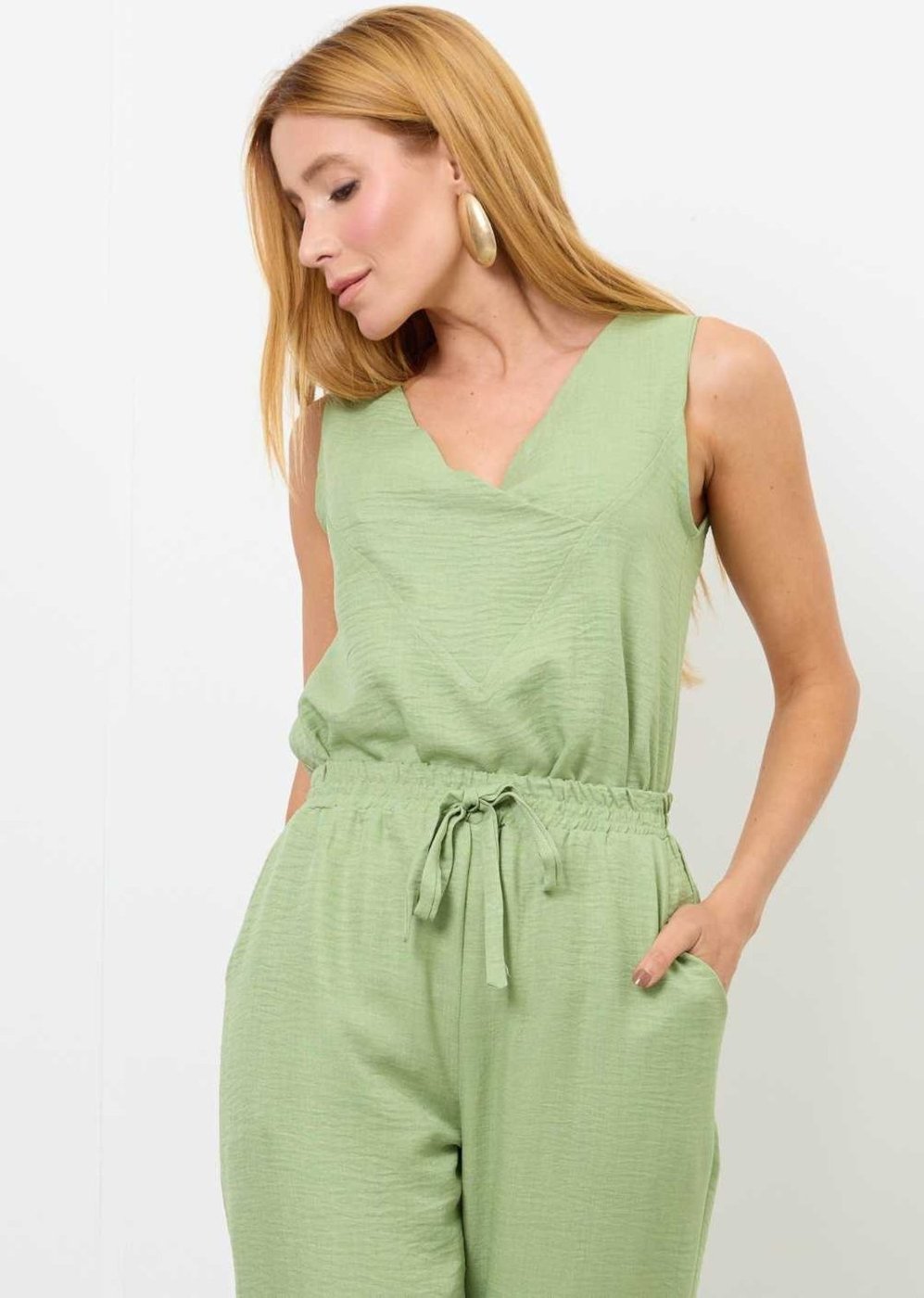 Imagem principal Regata Vanibele Crepe Mint verde Vanibele verde