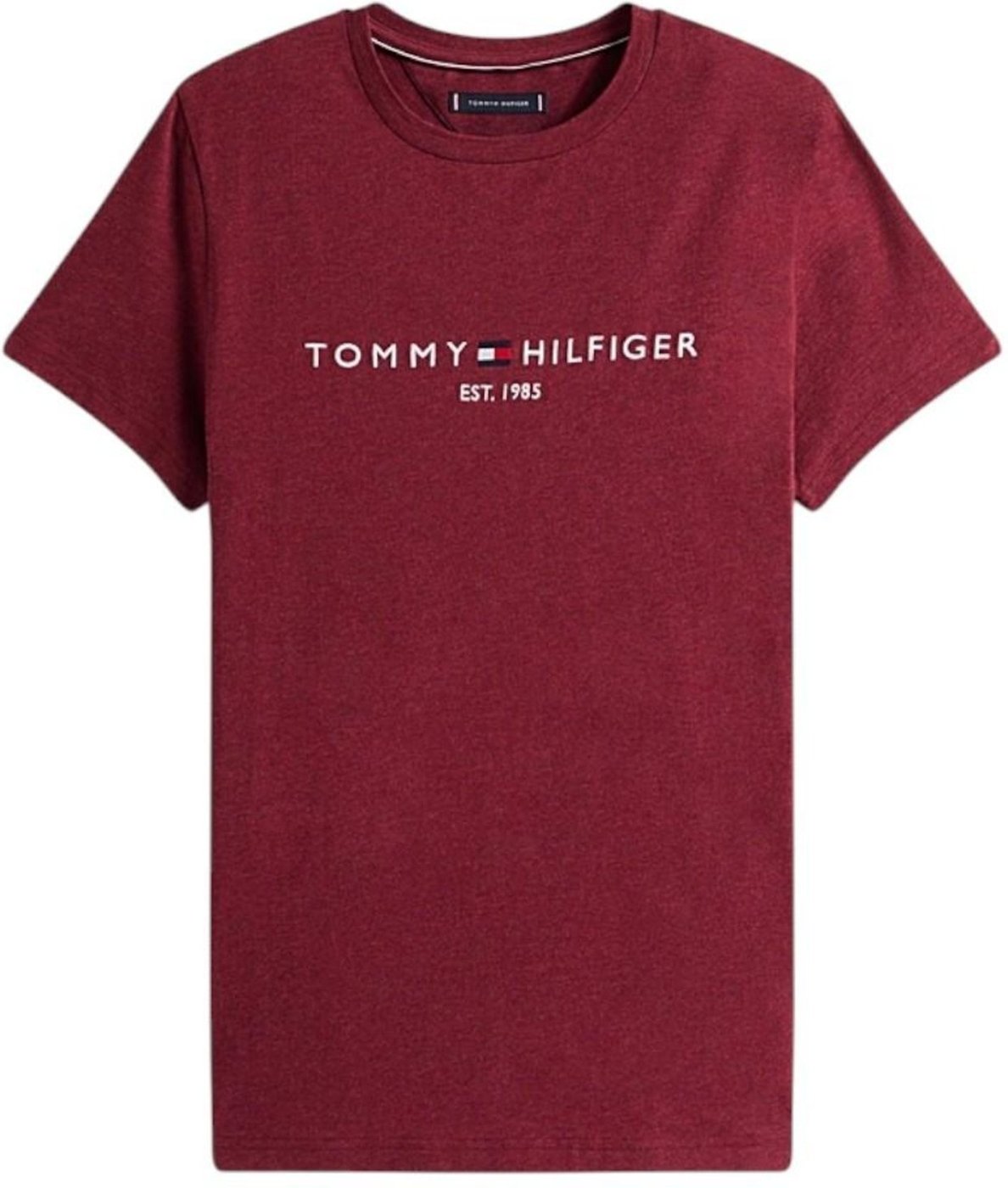 Imagem principal Camiseta Tommy Hilfiger Logo Tee Masculina Bordô vermelho Tommy Hilfiger vermelho