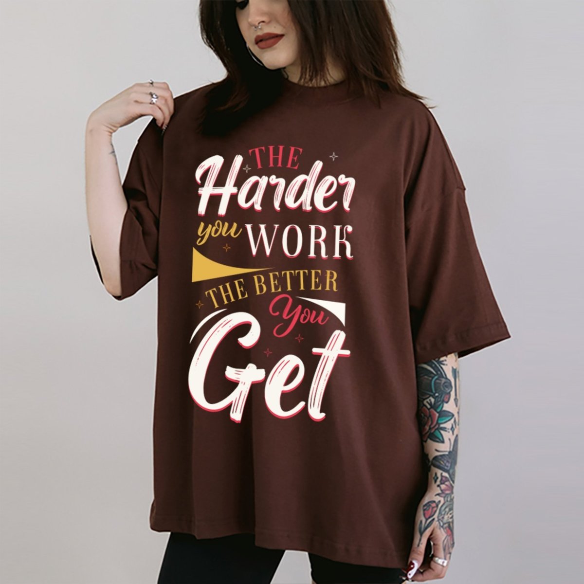 Imagem principal Camiseta Ousy Trabalho e Sucesso Oversized Feminina branco branco