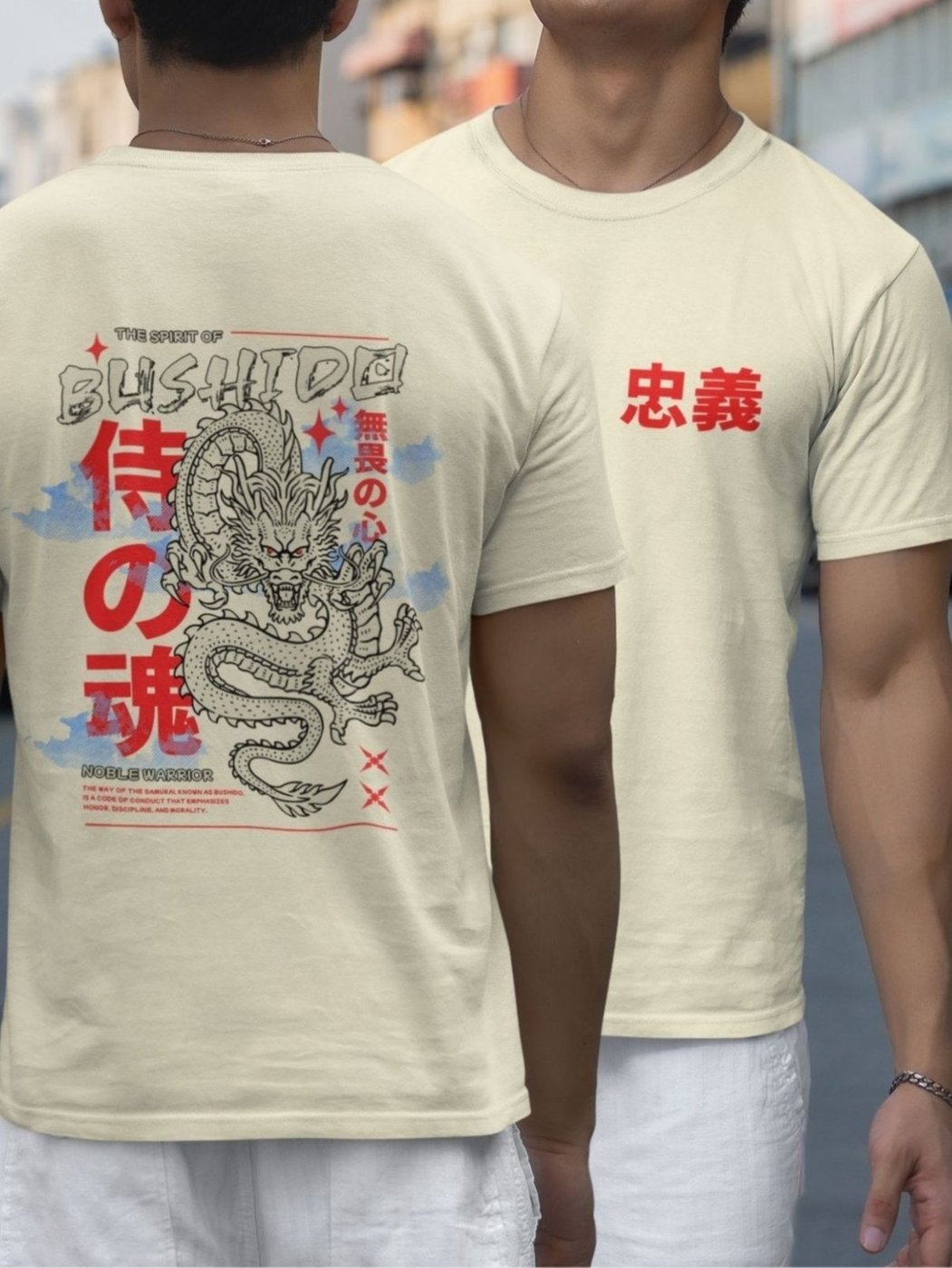 Imagem principal Camiseta Masculina GuGi Dragão Bushido Japonês Off White off-white white Gugi off-white white