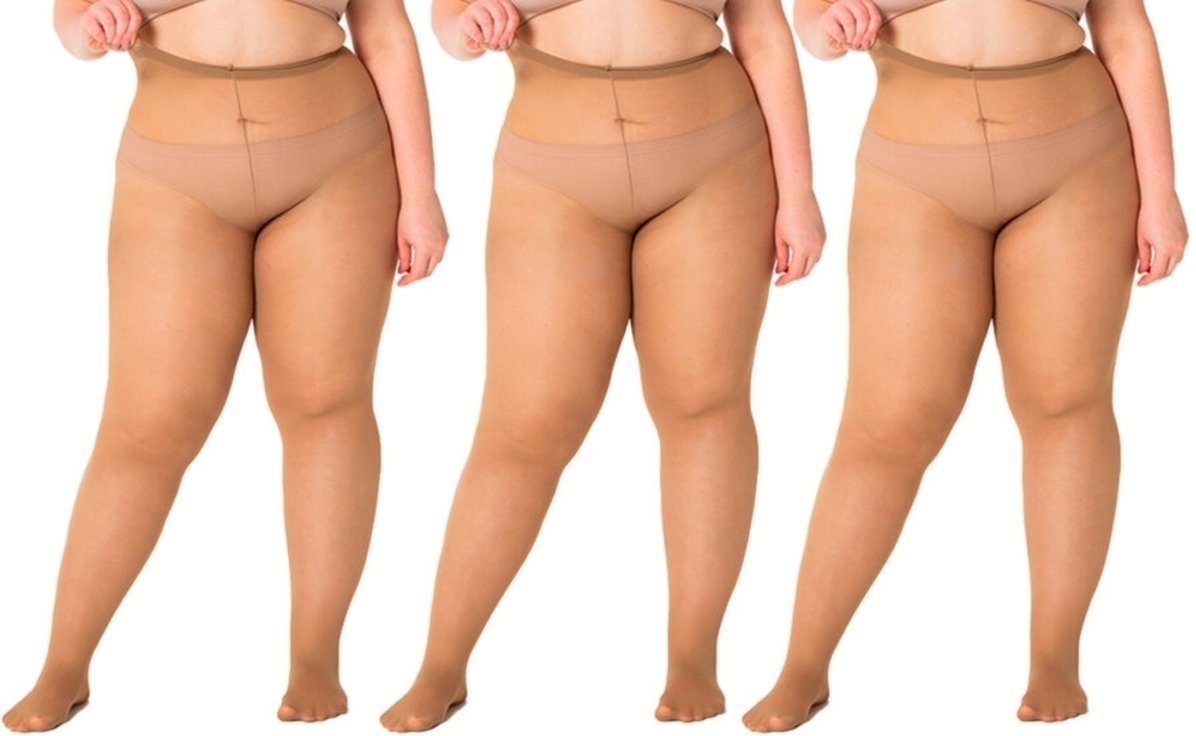 Kit com 3 Meias Calças Fio 40 Opaca Trifil 6101 Plus Size