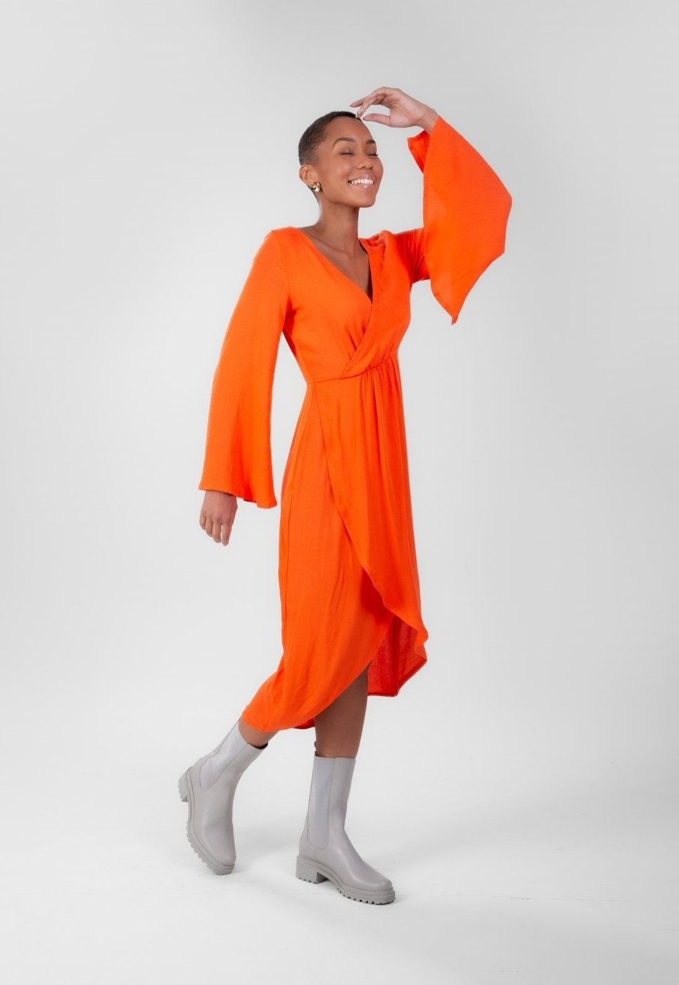 Vestido Viscose Traymon Com Transpasse