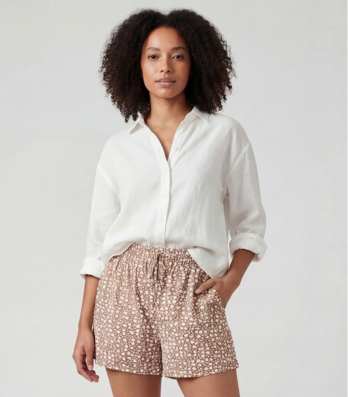 Short Feminino Com Cós E Laço Infinita Cor