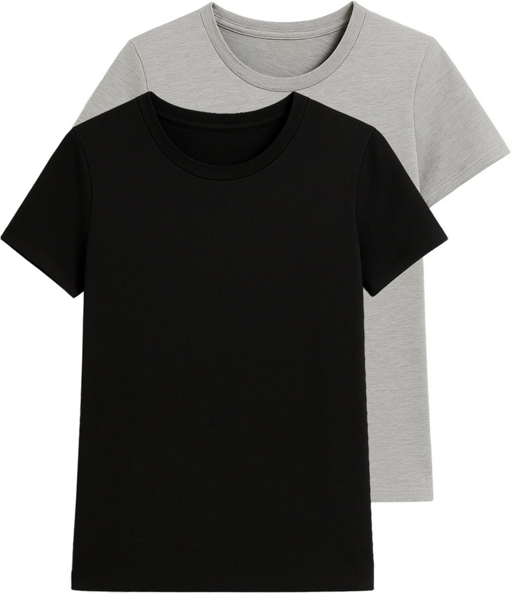 Imagem principal Kit com 2 Camisetas Feminina Hering 0241 cinza Hering cinza