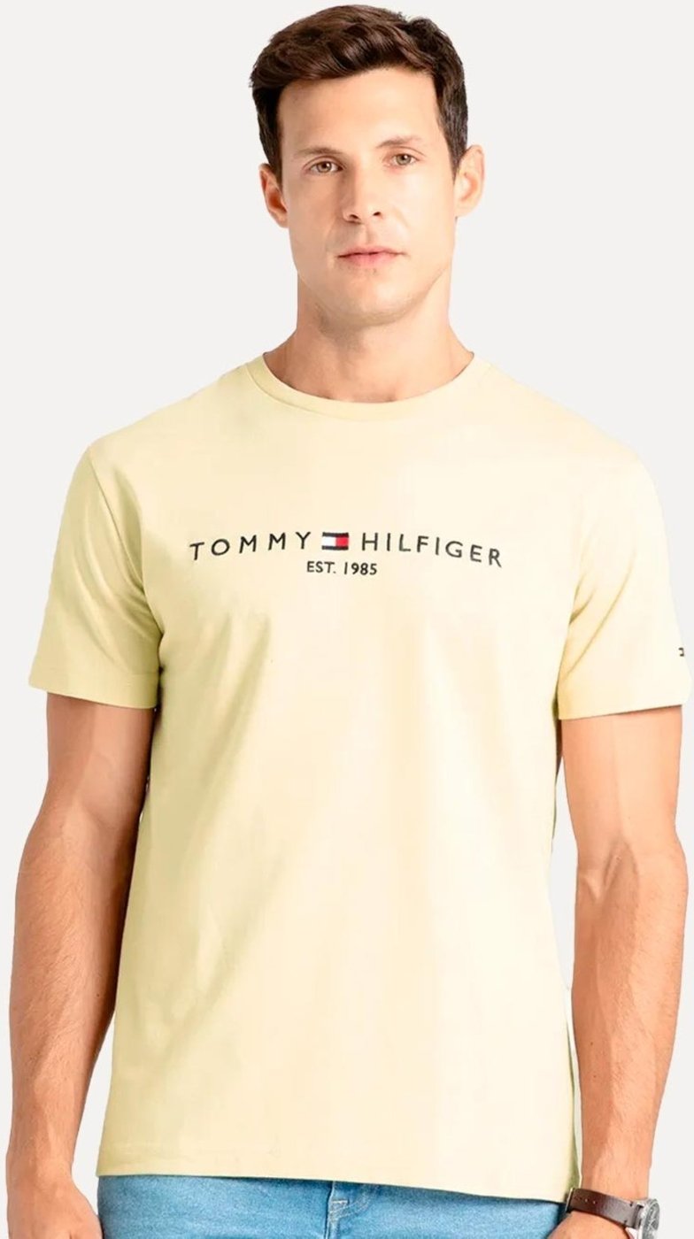 Imagem principal Camiseta Tommy Hilfiger Masculina Core Logo Tee Areia off-white Tommy Hilfiger off-white