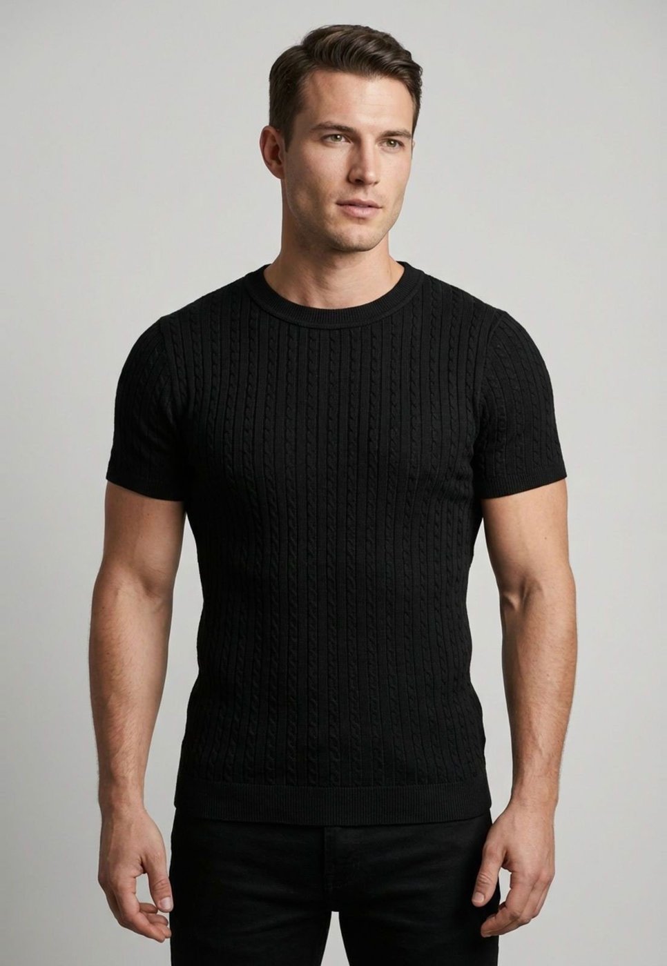 Imagem principal Camiseta Masculina Aeropostale Textura Preta preto Aeropostale preto