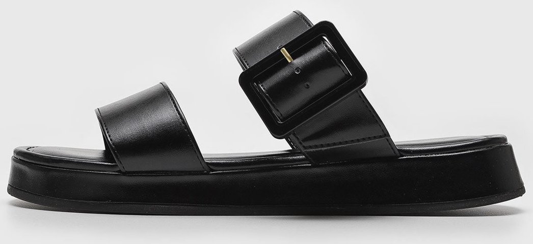 Rasteira Papete Via Mia Lisa Preta