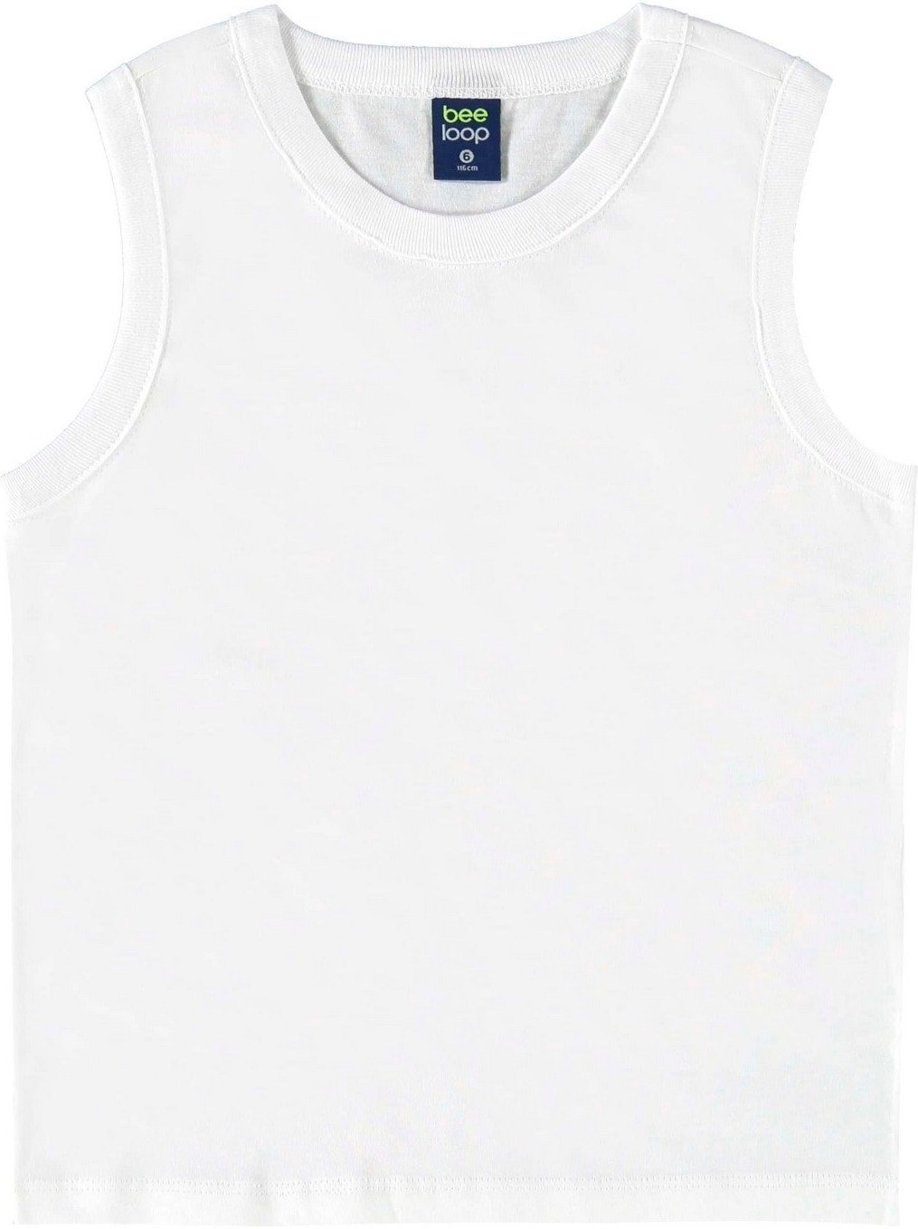 Imagem principal Infantil - Regata Básica em Meia Malha para Menino Bee Loop branco Bee Loop branco