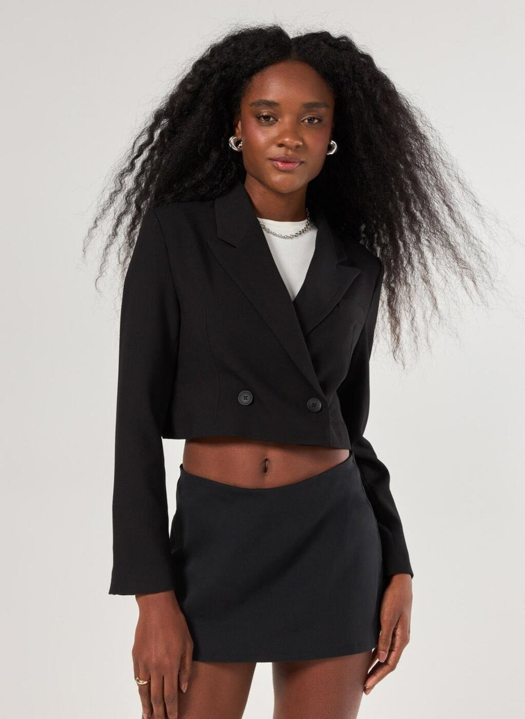 Blazer Cropped Preto