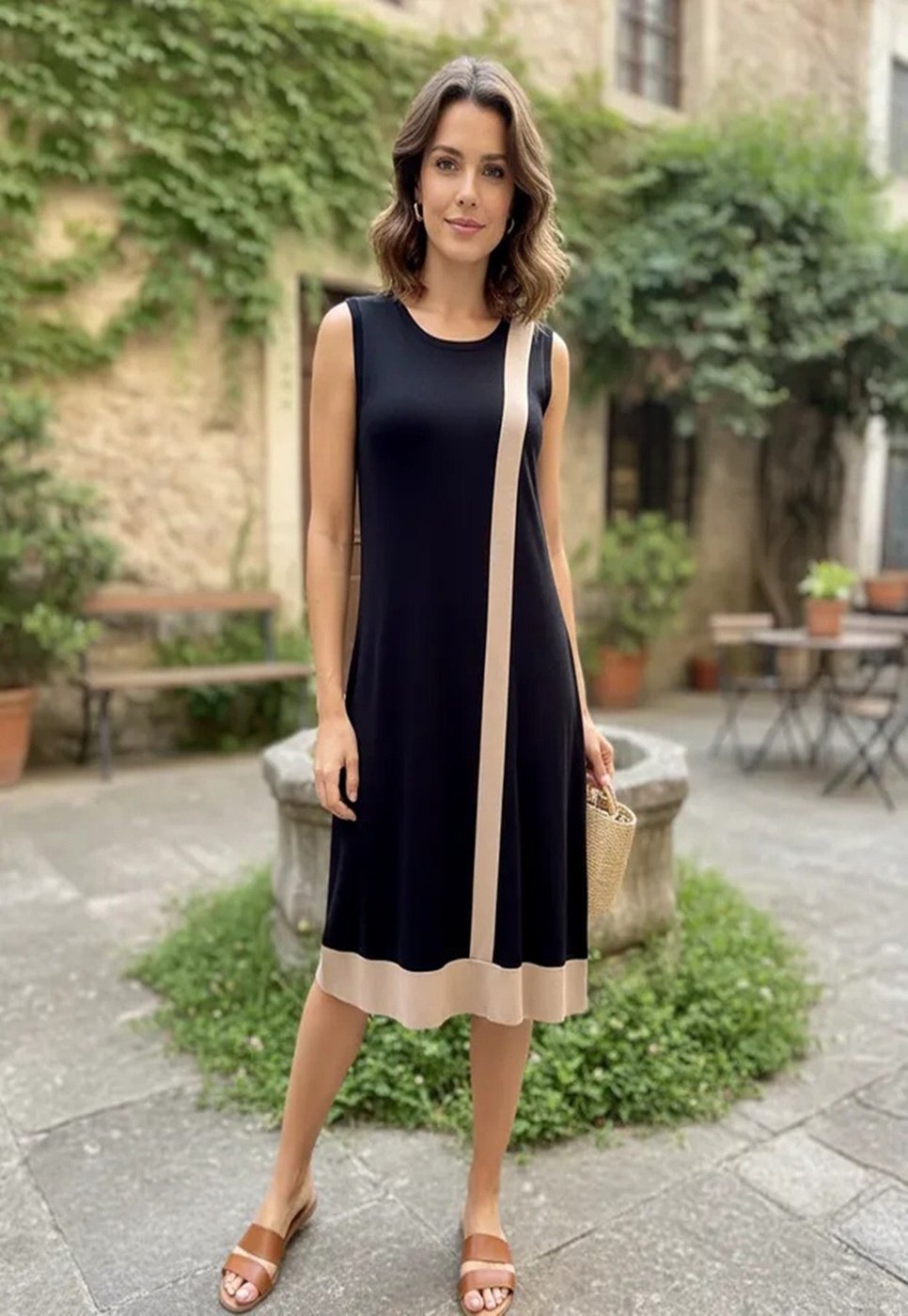 Vestido Malha Amazonia Vital Linha Areia