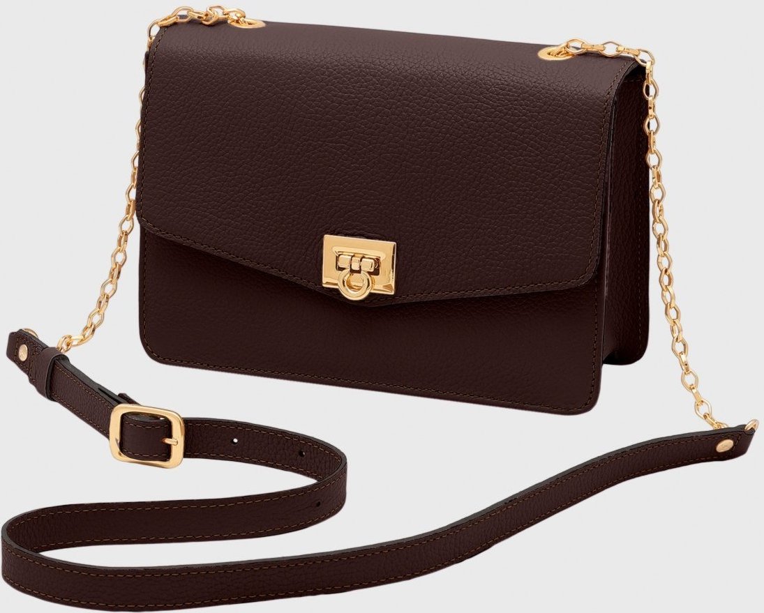 Imagem principal Bolsa Transversal Couro Mariart Margarida Chocolate marrom marrom