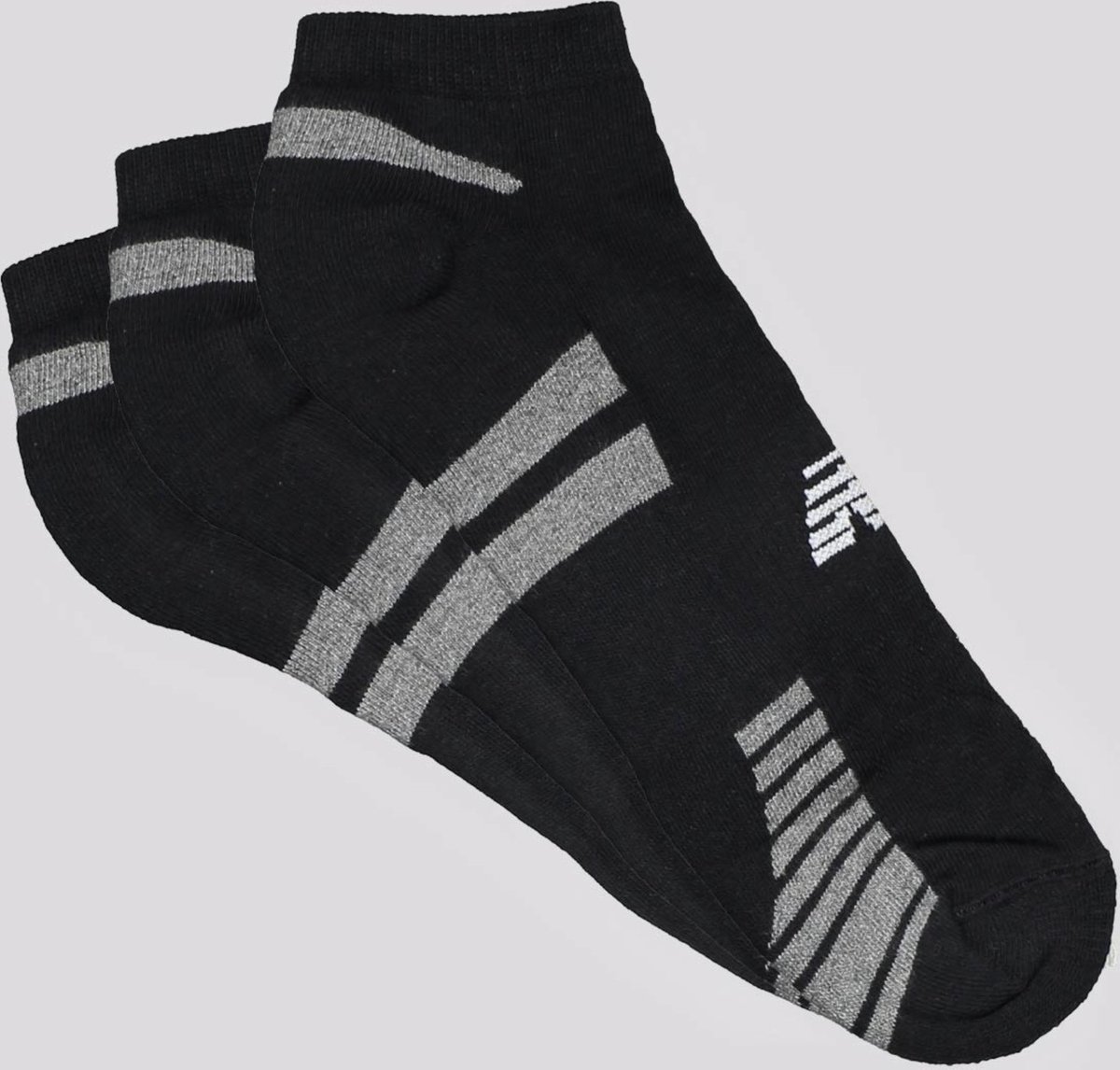 Kit Meia New Balance Cano Invisível 3 Pares Preta