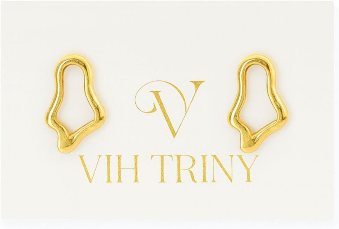 Imagem principal Brinco Vih Triny Orelhinha Orgânica Banhado a Ouro prata Vih Triny prata