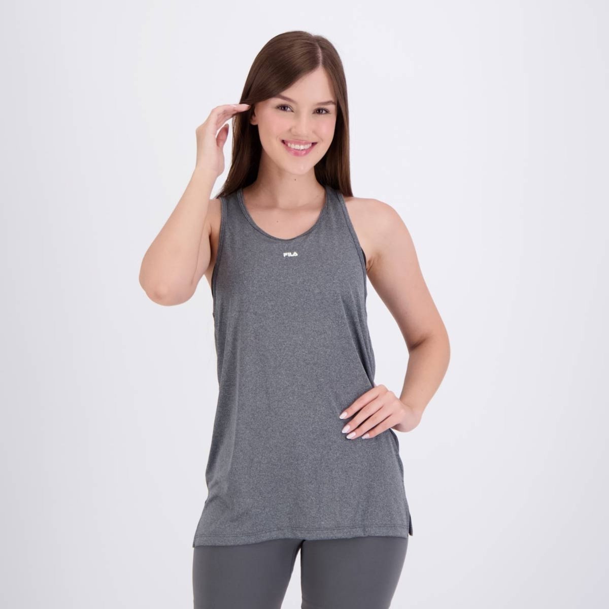 Imagem principal Regata Fila Basic Train III Logo Feminina cinza Fila cinza