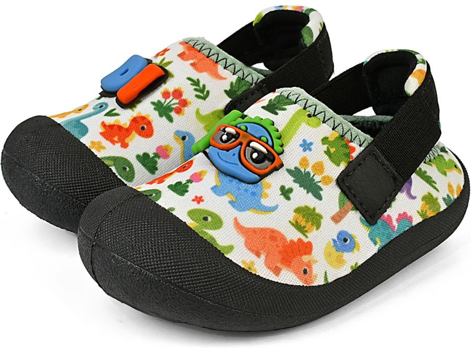 Imagem principal Infantil - Babuche Slip On Menino Sapatinho Confortável Colorido Dino branco/preto/verde branco/preto/verde
