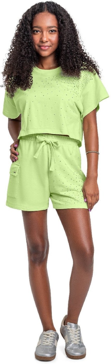 Imagem principal Infantil - Conjunto com Blusa e Short com Strass Gloss verde Gloss verde