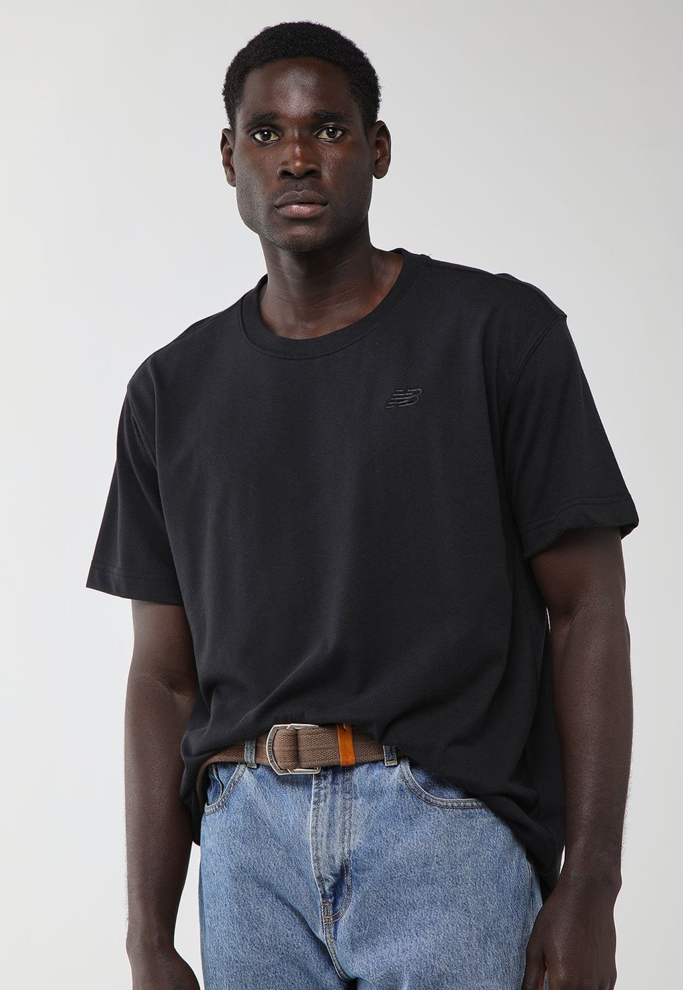 Imagem principal Camiseta Masculina New Balance NB Small Logo Preta preto New Balance preto