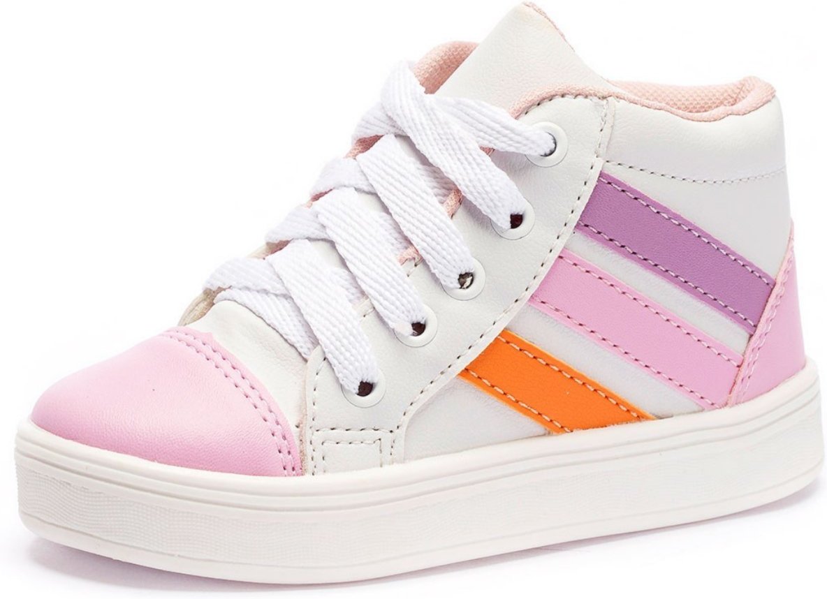Imagem principal Infantil - Tênis Tininha Menina Cano Alto Colorido branco Tininha branco