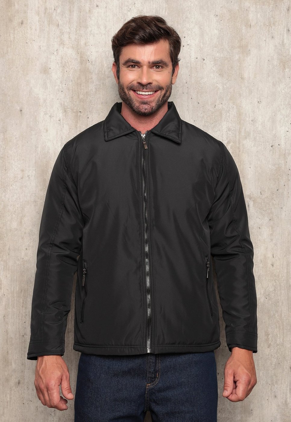 Imagem principal Jaqueta Masculina TexJeans Preta Classic Forro e Bolso Funcional preto preto