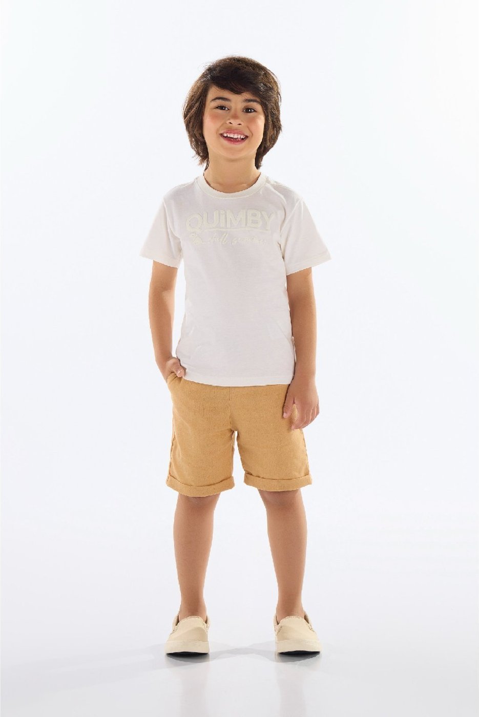 Imagem principal Infantil - Camiseta Menino em Meia Malha Quimby azul Quimby azul