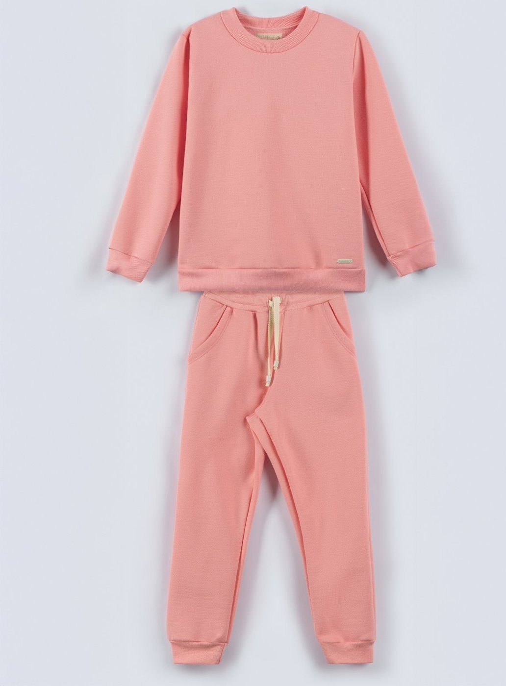 Infantil - Conjunto Moletom Bugbee Menina Casaco Manga Longa Gola Redonda e Calça com Bolso e Amarração Frontal Candy